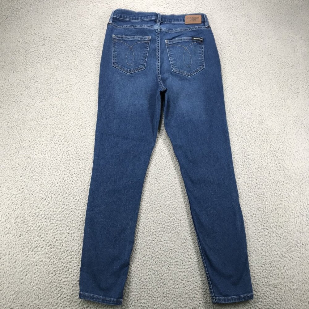 CALVIN KLEIN‎ Jeans Womens Size 6 High Rise Skinny Medium Wash Repreve Denim - Picture 2 of 16